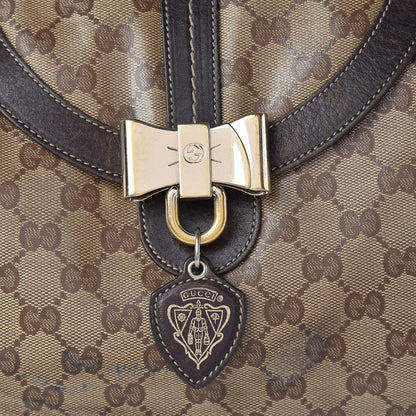 Gucci Crystal Monogram Duchessa Flap Shoulder Bag Dark Brown 8 of 19