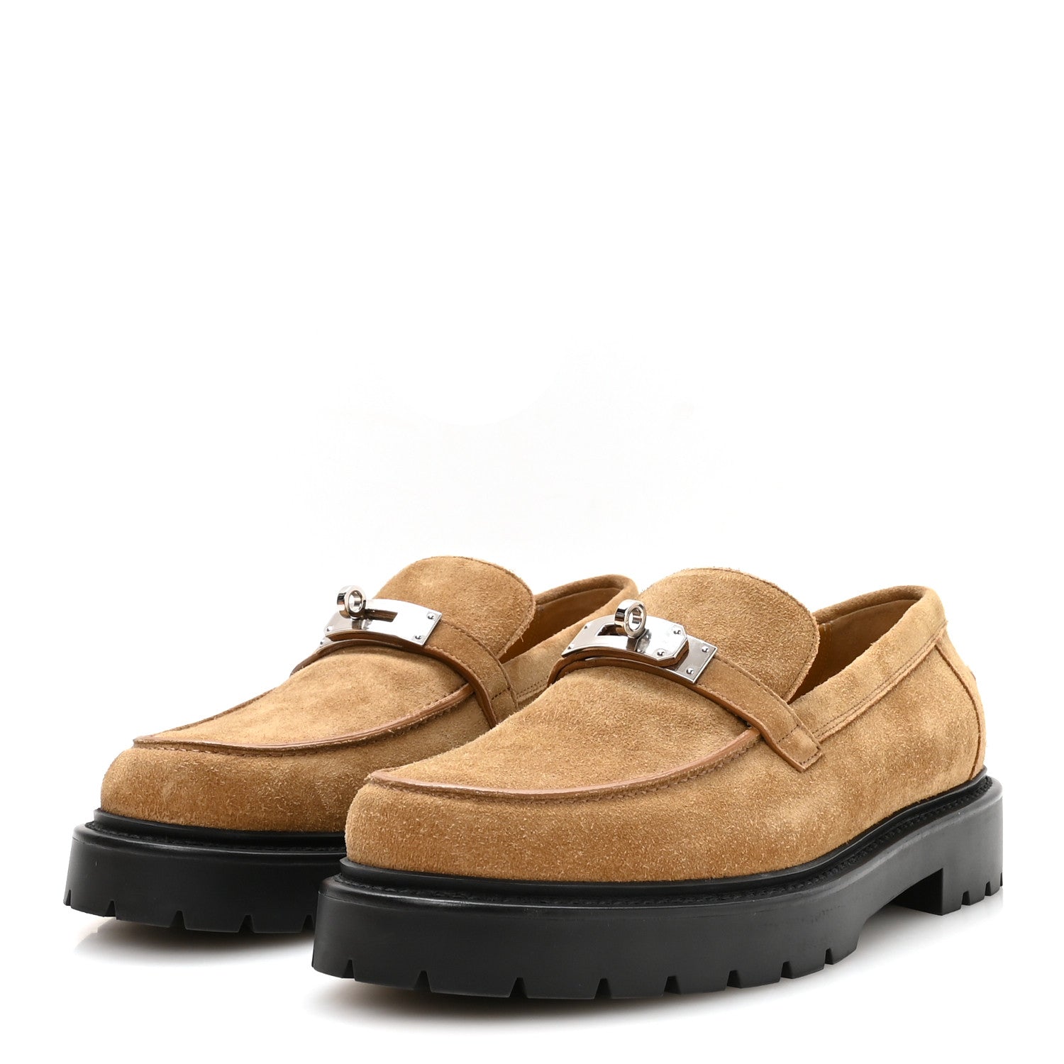 Hermes Suede Men Icone Loafers 43 Brun Fume 4 of 9