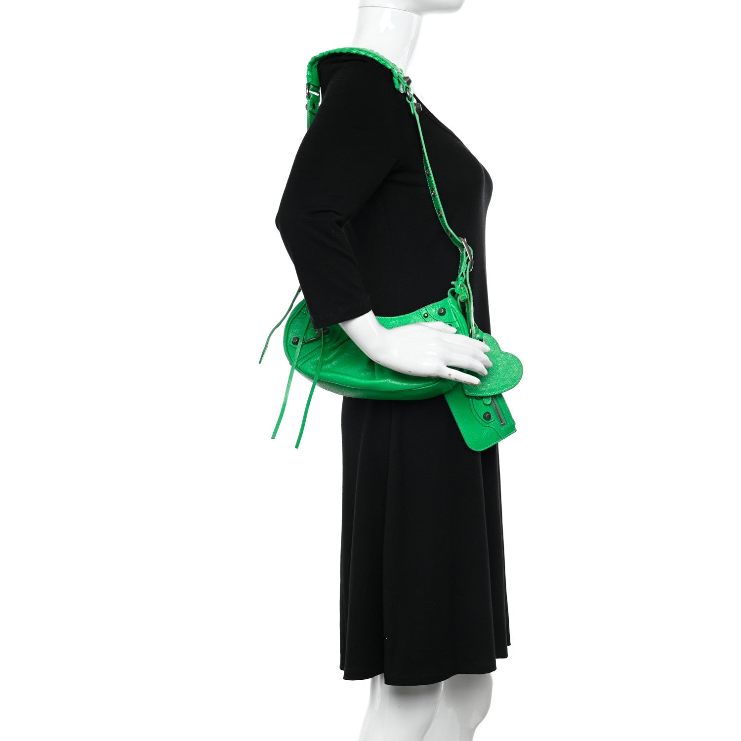 Balenciaga Agneau Arena Le Cagole Shoulder Bag XS Vivid Green 2 of 10