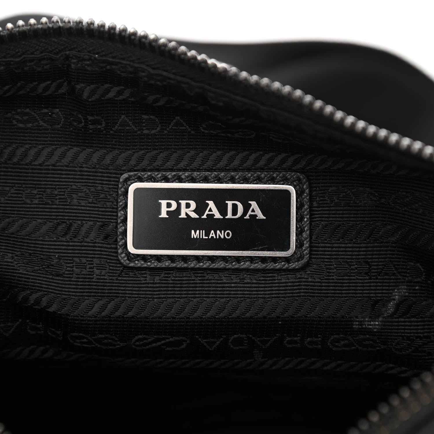 Prada Re-Nylon Saffiano Pocket Zippered Shoulder Bag Black 6 of 11
