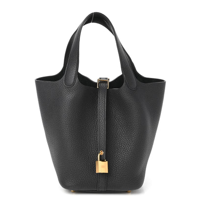 Hermes Taurillon Clemence Picotin Lock 18 PM Black 1 of 11