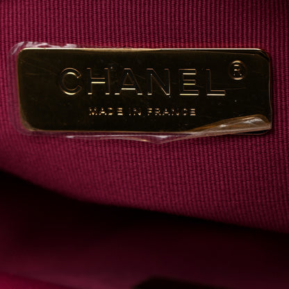 Chanel Lambskin Quilted Large Chanel 19 Flap Dark Pink 4 of 10
