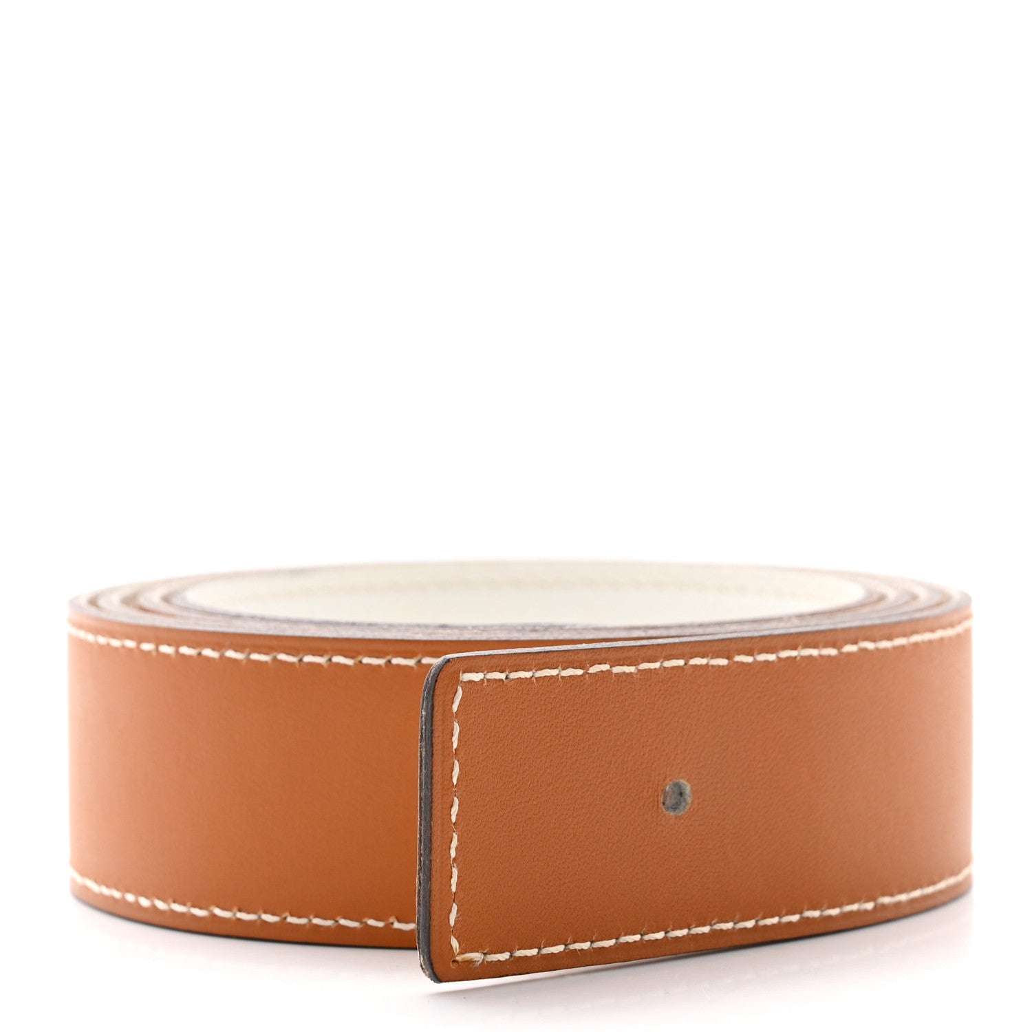 Hermes Epsom Chamonix 32mm Belt Strap 100 40 White Gold 2 of 8
