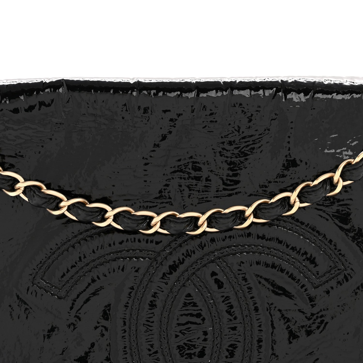 Chanel Vinyl Medium Rock and Chain Flap Black 8 of 11