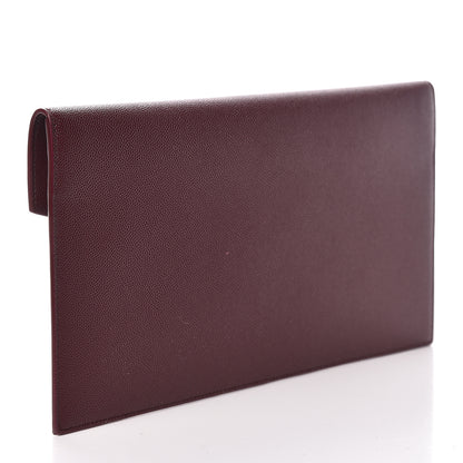 Saint Laurent Grain De Poudre Uptown Pouch Burgundy 3 of 7