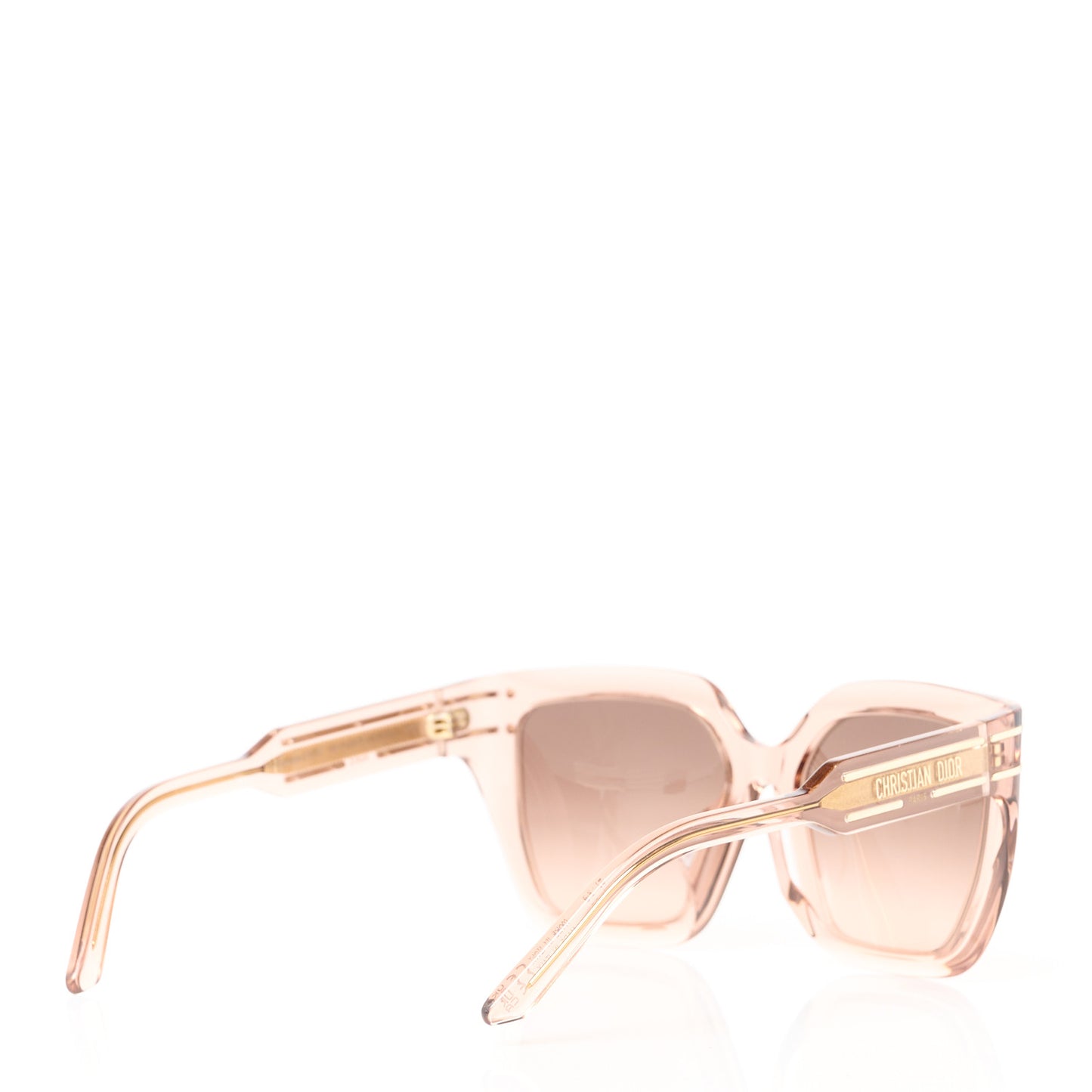 Acetate Diorsignature S10F Square Sunglasses Transparent Pink
