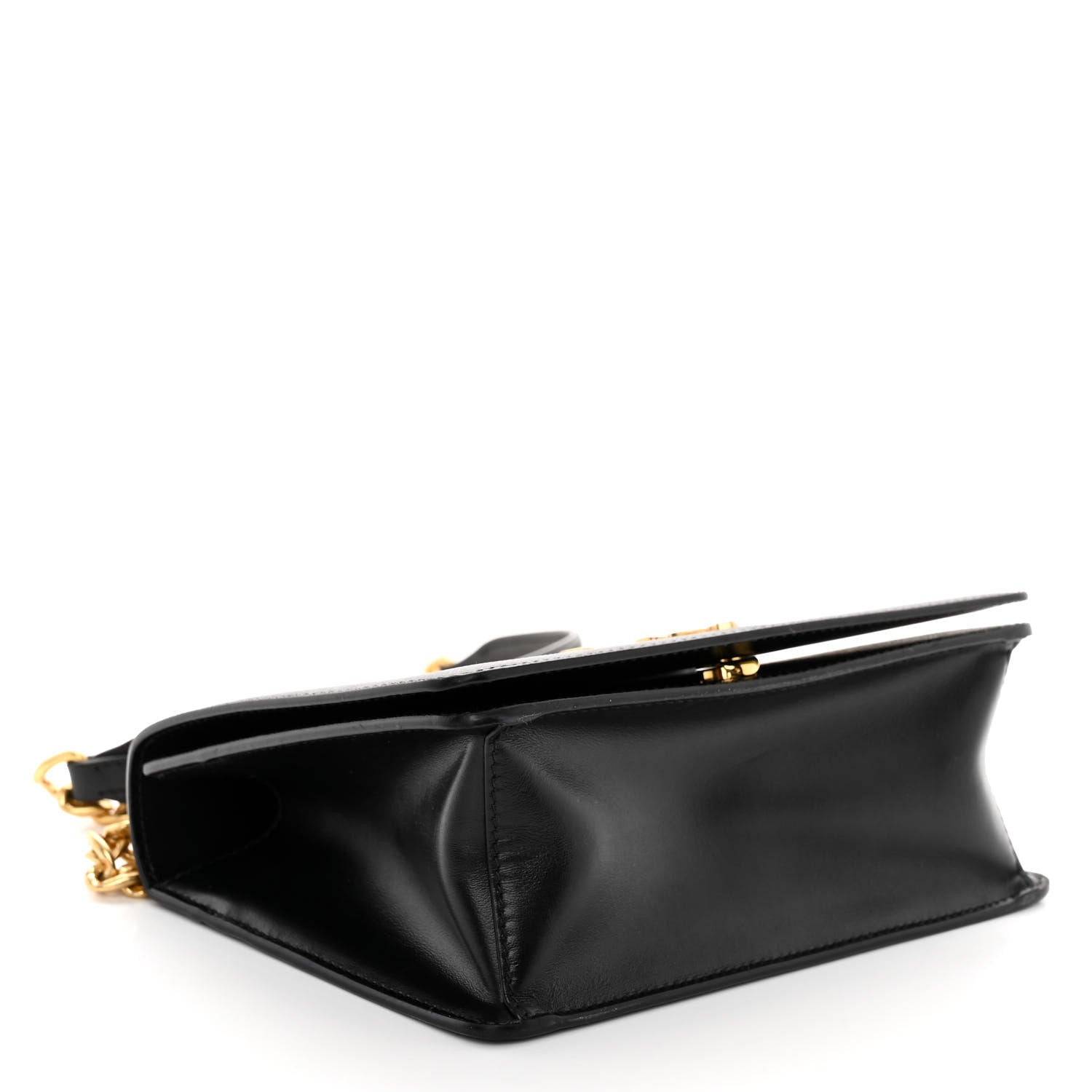 Prada Saffiano Soft Calfskin Chain Crossbody Bag Black 3 of 8