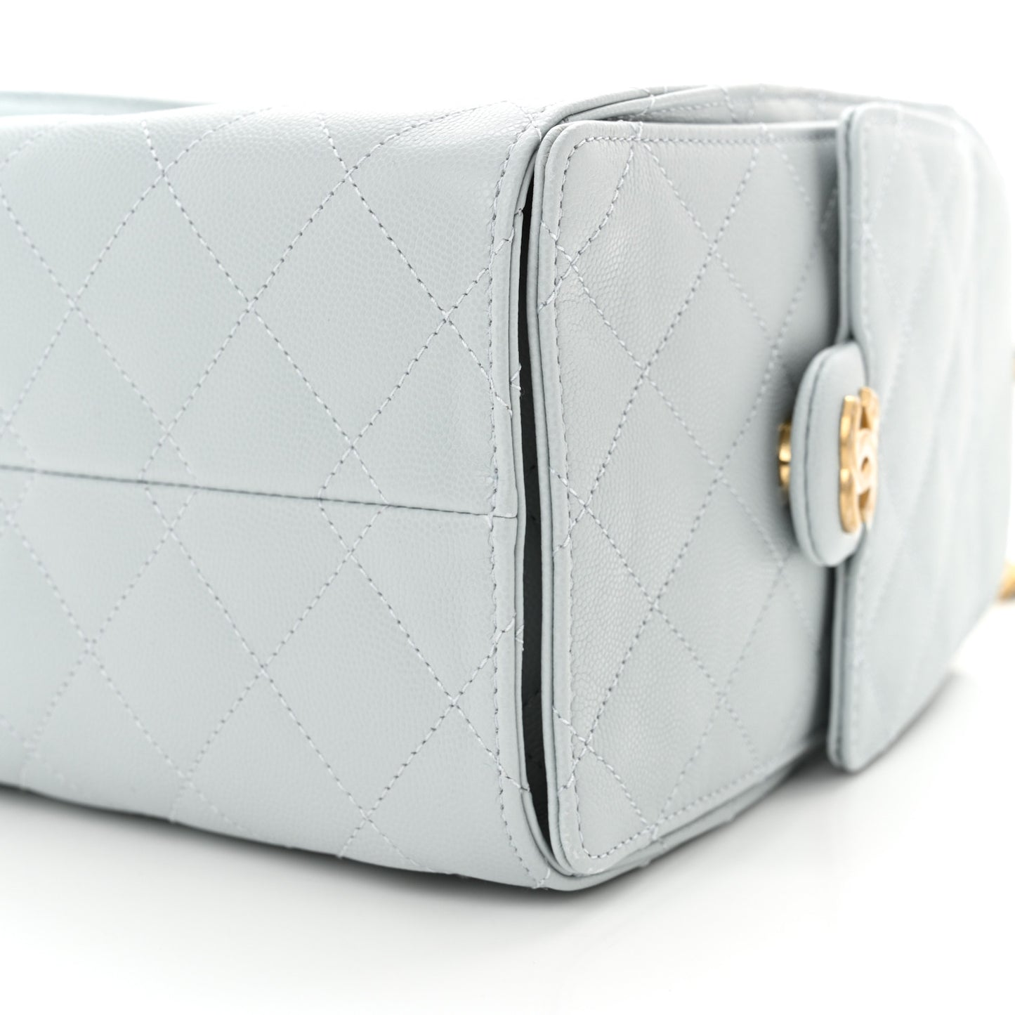 Caviar Quilted Small Chanel 25 Handbag Light Blue