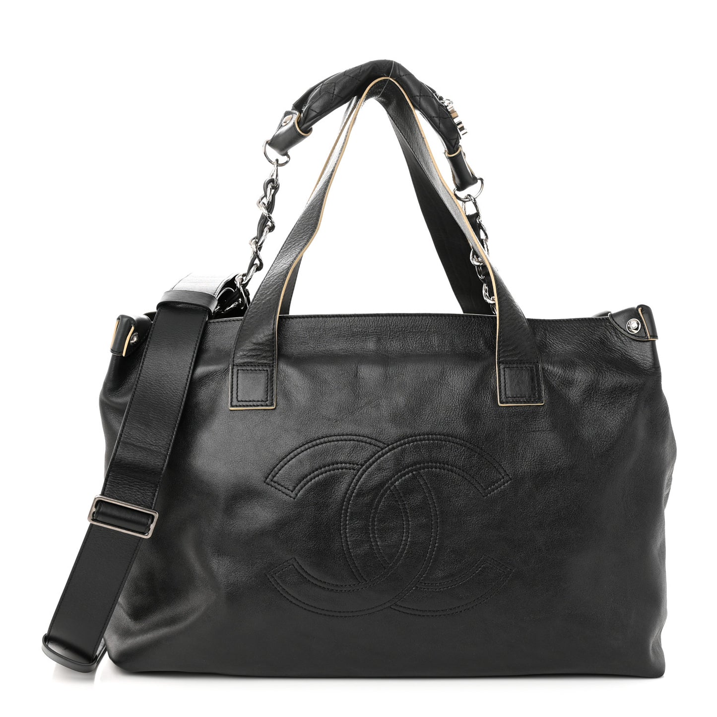 Lambskin Edgy XL Tote Black