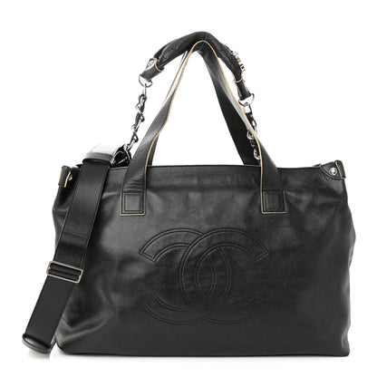Chanel Lambskin Edgy XL Tote Black 1 of 11