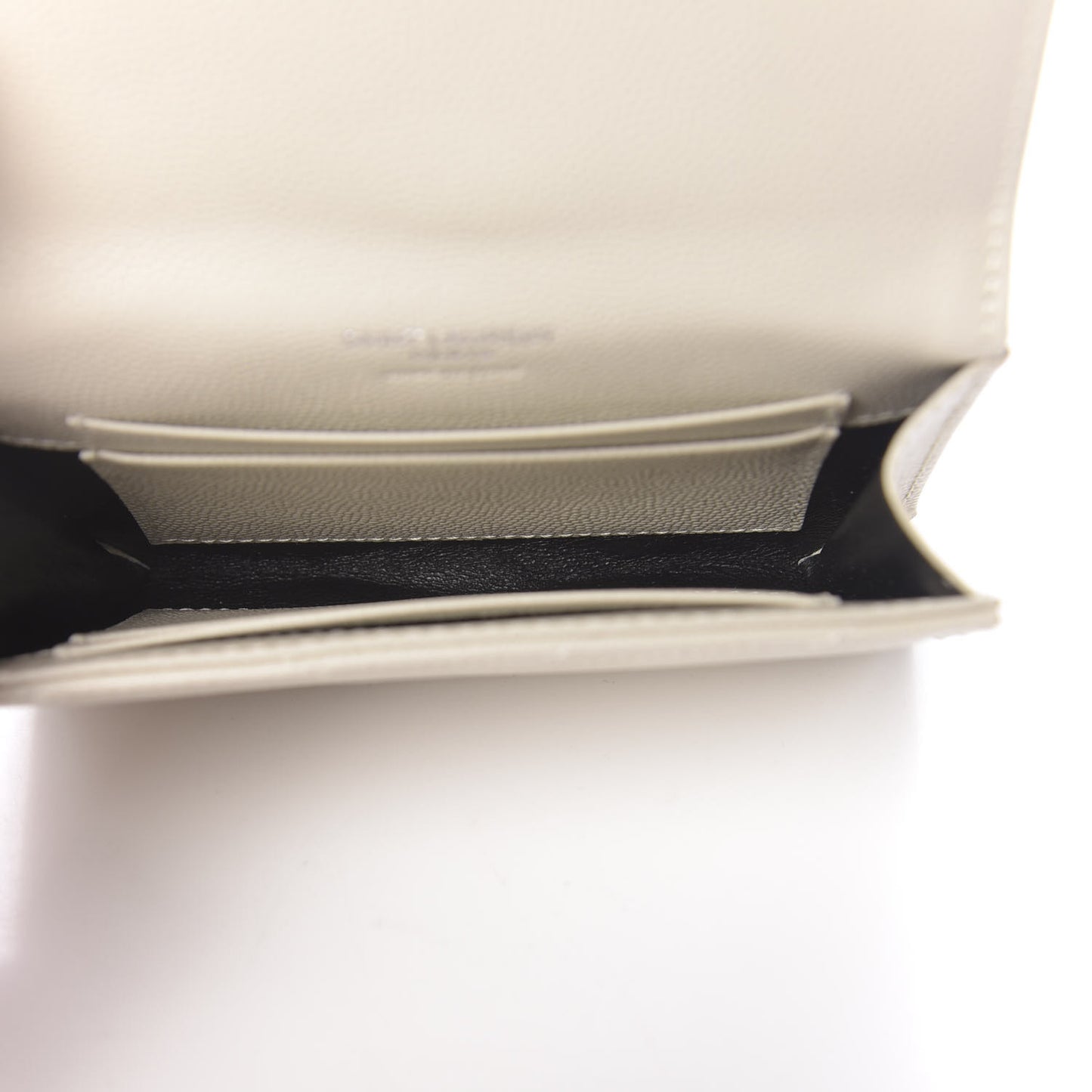 Grain De Poudre Matelasse Chevron Small Monogram Envelope Wallet Crema Soft