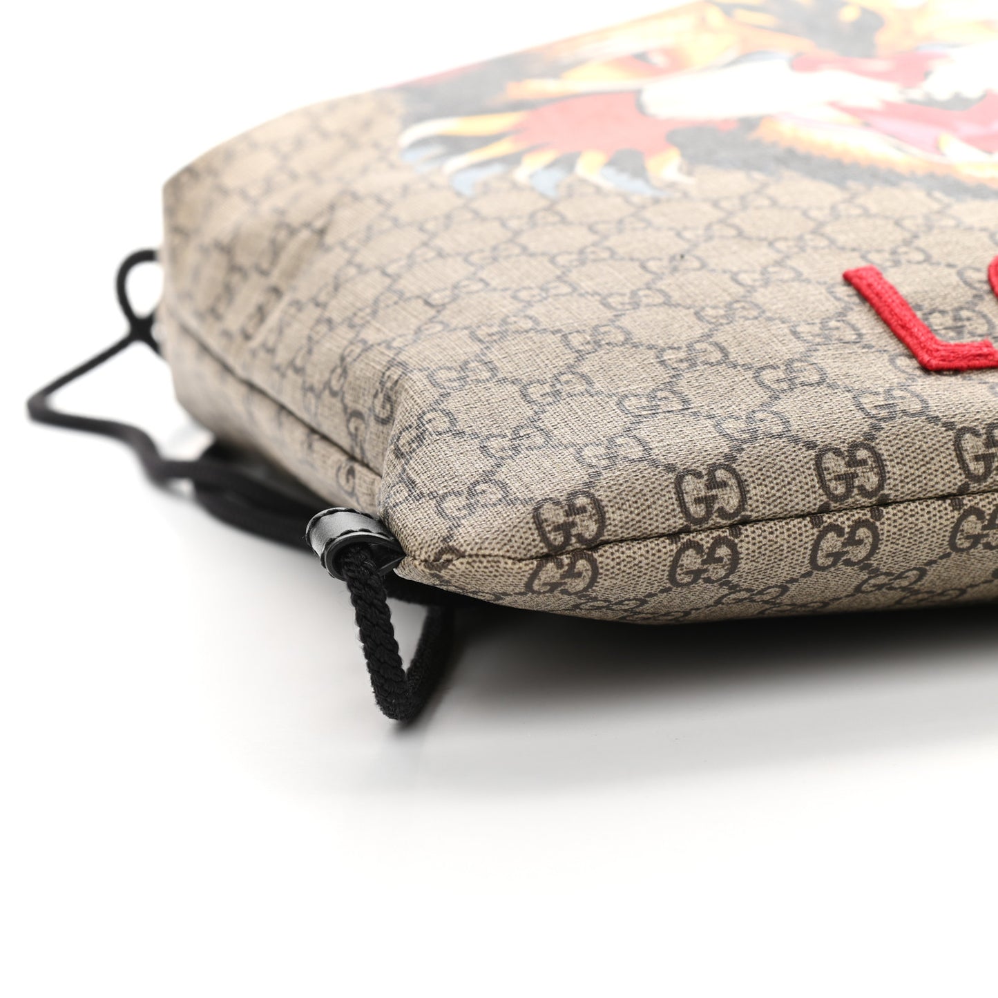 GG Supreme Monogram Angry Cat Drawstring Backpack