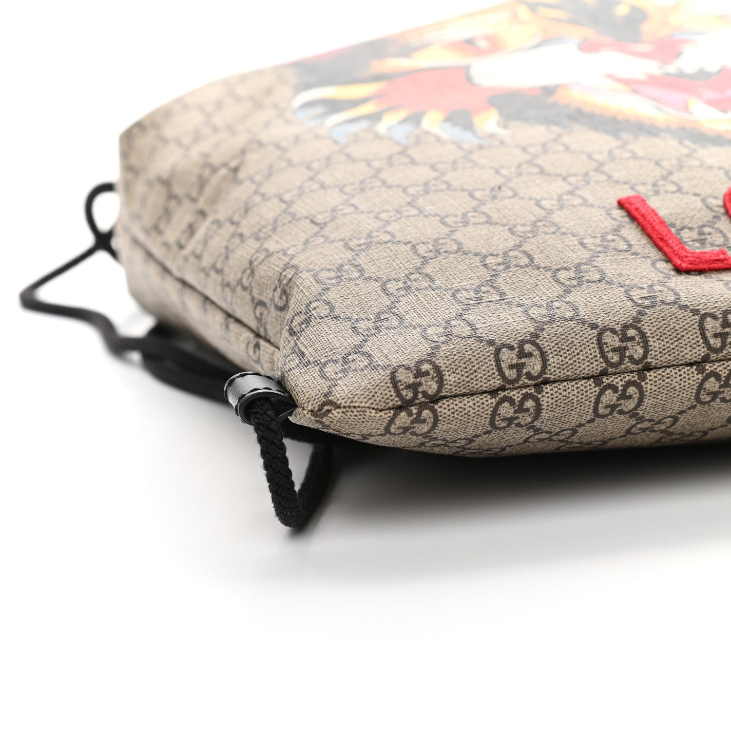 Gucci GG Supreme Monogram Angry Cat Drawstring Backpack 8 of 9