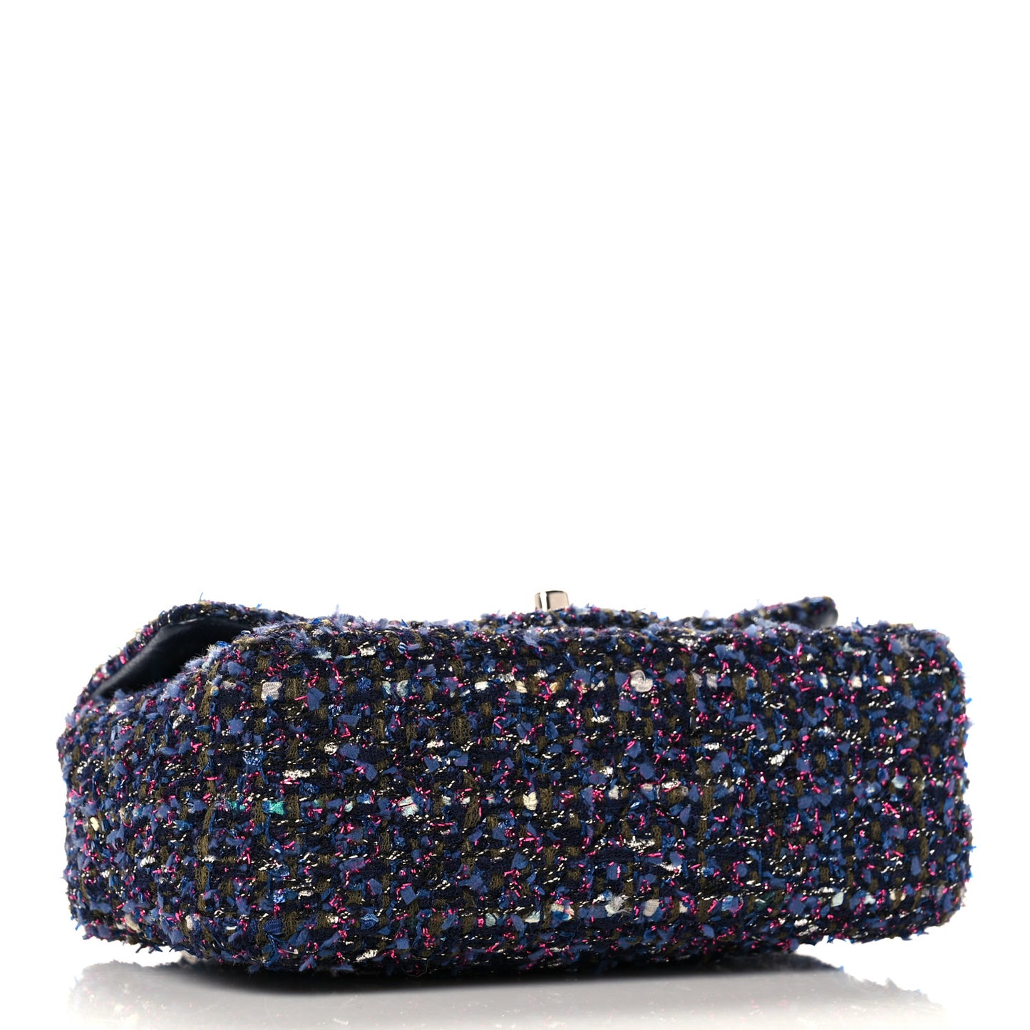 Tweed Quilted Mini Rectangular Flap Blue Purple Khaki Pink