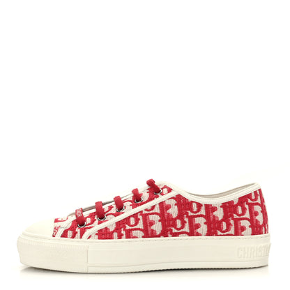 Christian Dior Canvas Oblique Walk'N'Dior Low Top Sneakers 38.5 Framboise 1 of 8