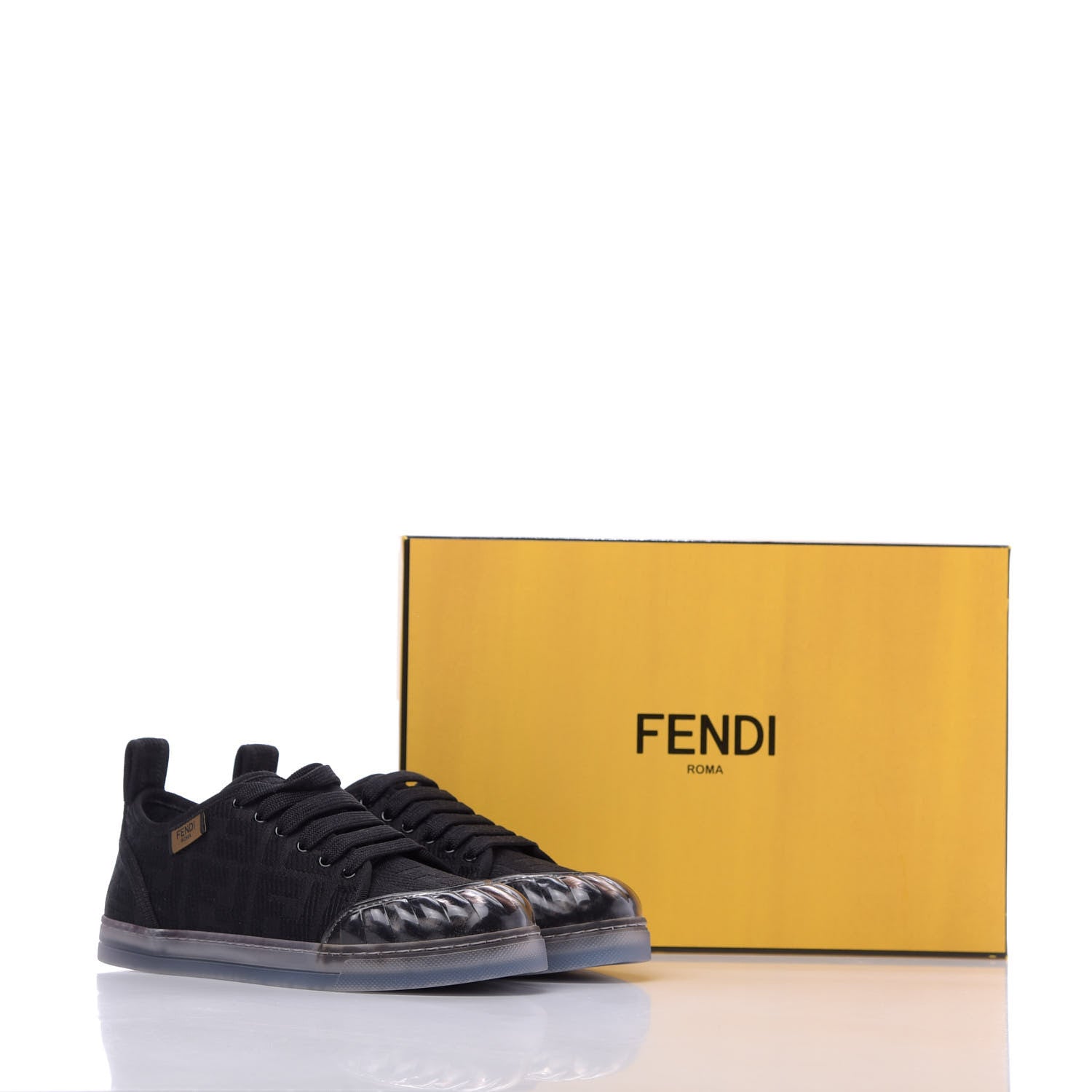 Fendi Corda FF Promenade Low Top Sneakers 35 Black 9 of 9