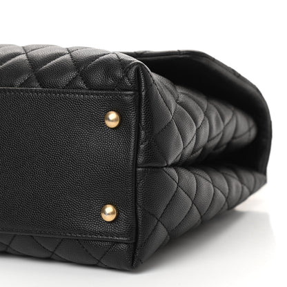 Chanel Caviar Quilted Medium Coco Handle Flap Black 10 of 10