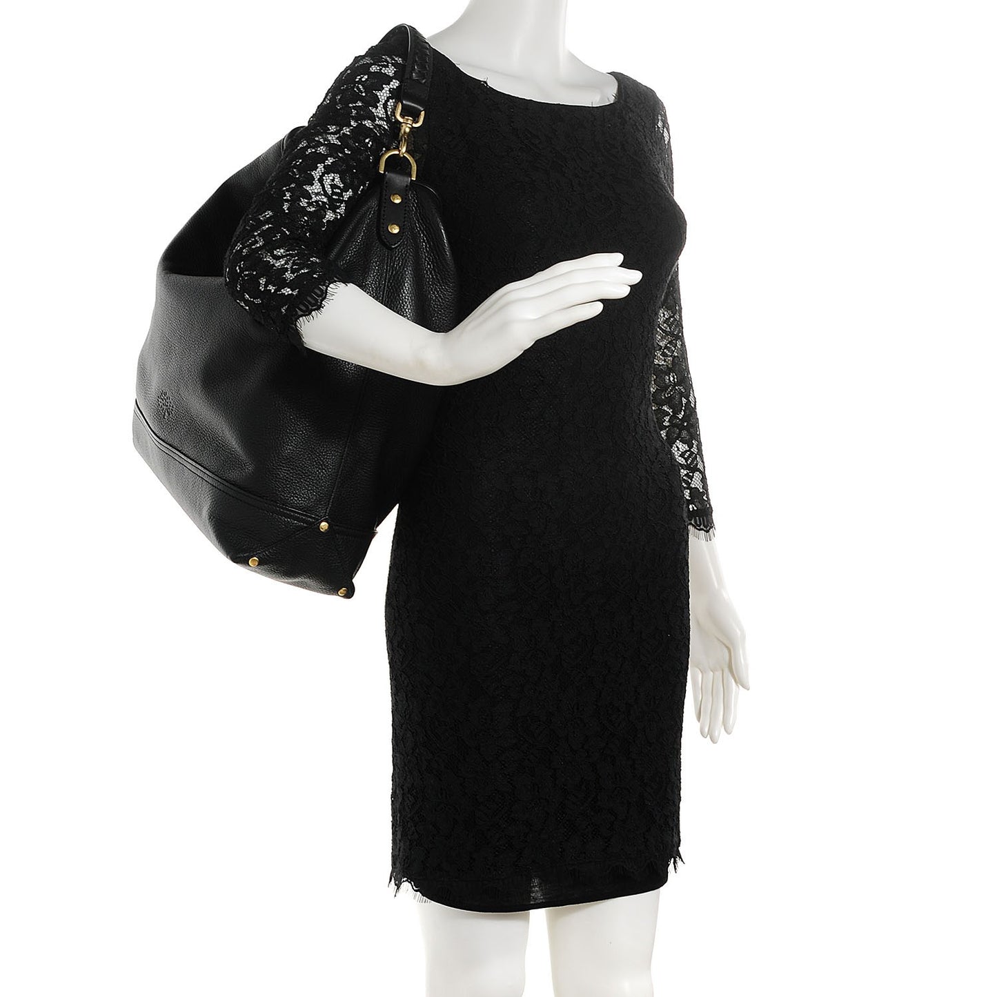 Pebbled Calfskin Effie Hobo Black