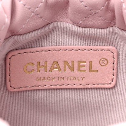 Chanel Calfskin Quilted Pearl Mini About Pearls Drawstring Bucket Light Pink 6 of 9