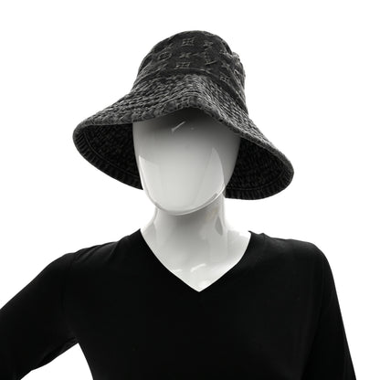 Louis Vuitton Monogram Denim Bucket Hat Black 2 of 7