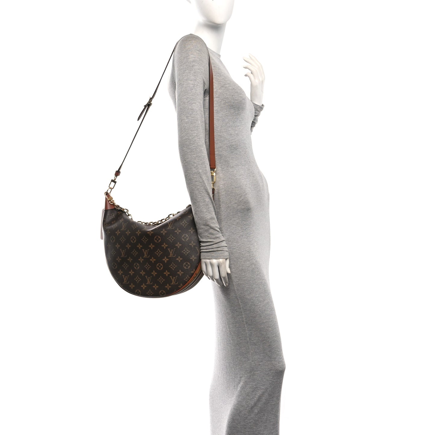Reverse Monogram Loop Hobo