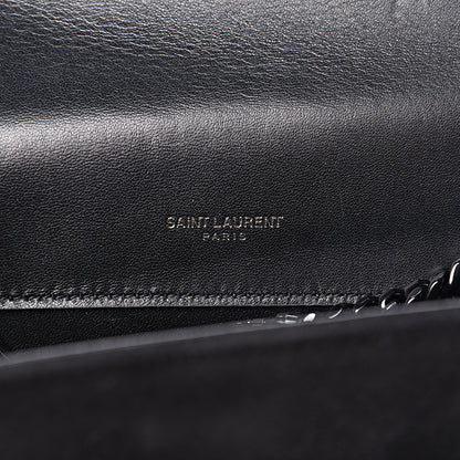 Saint Laurent Suede Sequin Monogram Small Kate Shoulder Bag Black 6 of 10