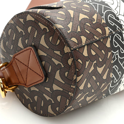 Burberry E-Canvas Monogram Stripe The Barrel Bag Bridle Brown 8 of 9