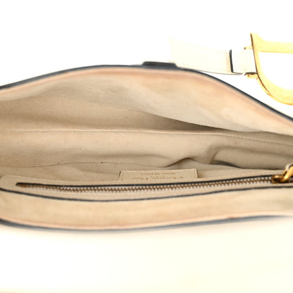 Christian Dior Grained Calfskin Saddle Bag White 5 of 16