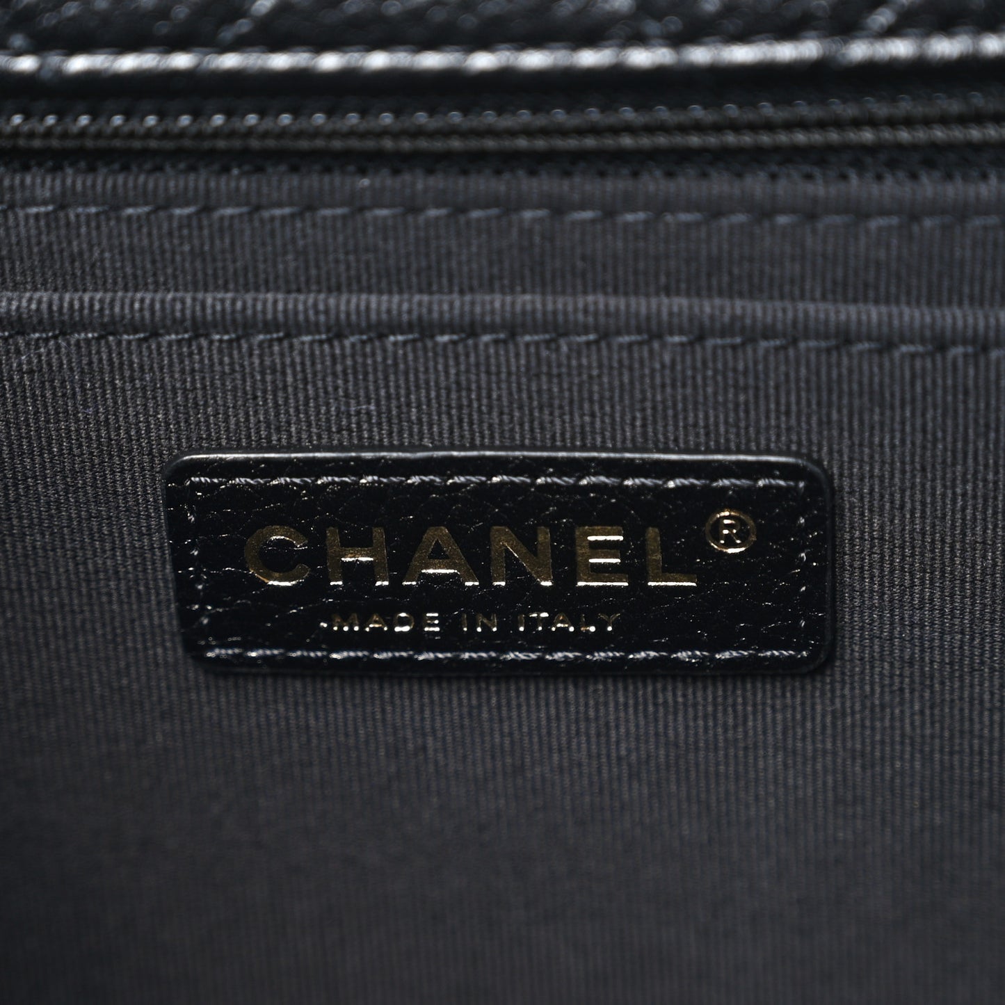 Grained Calfskin Quilted XXL Travel Flap Bag Black