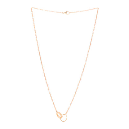 Cartier 18K Pink Gold Interlocking LOVE Necklace 3 of 6