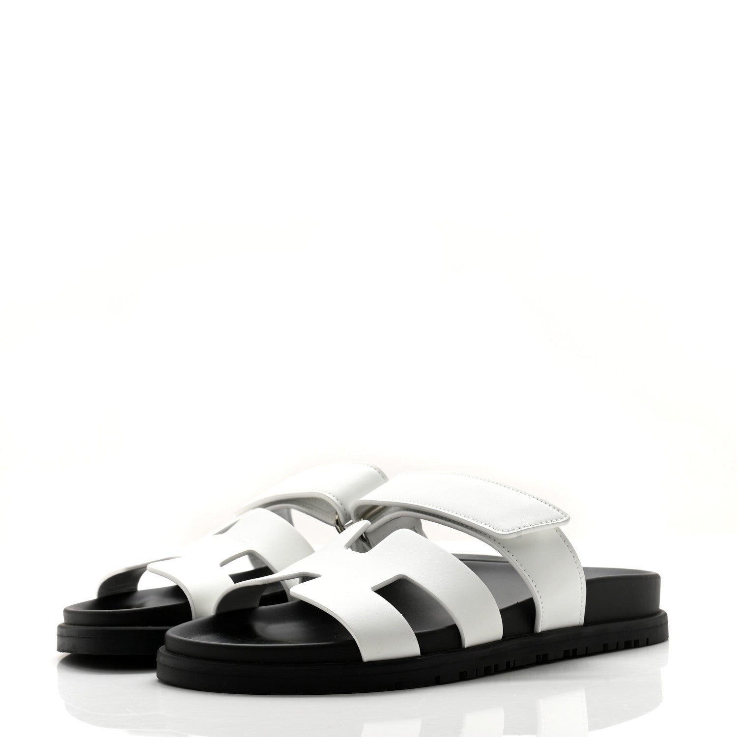 Hermes Calfskin Womens Chypre Sandals 36.5 White 3 of 12