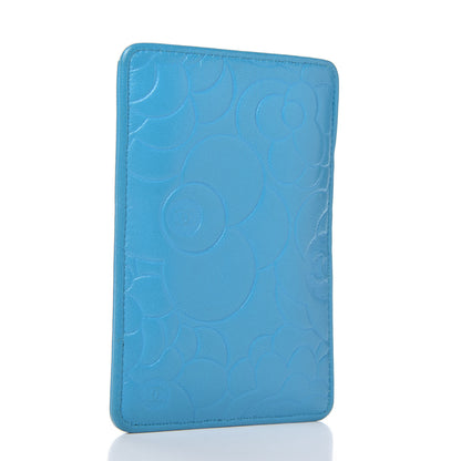 Chanel Lambskin Camellia Embossed iPhone Case Turquoise 3 of 7