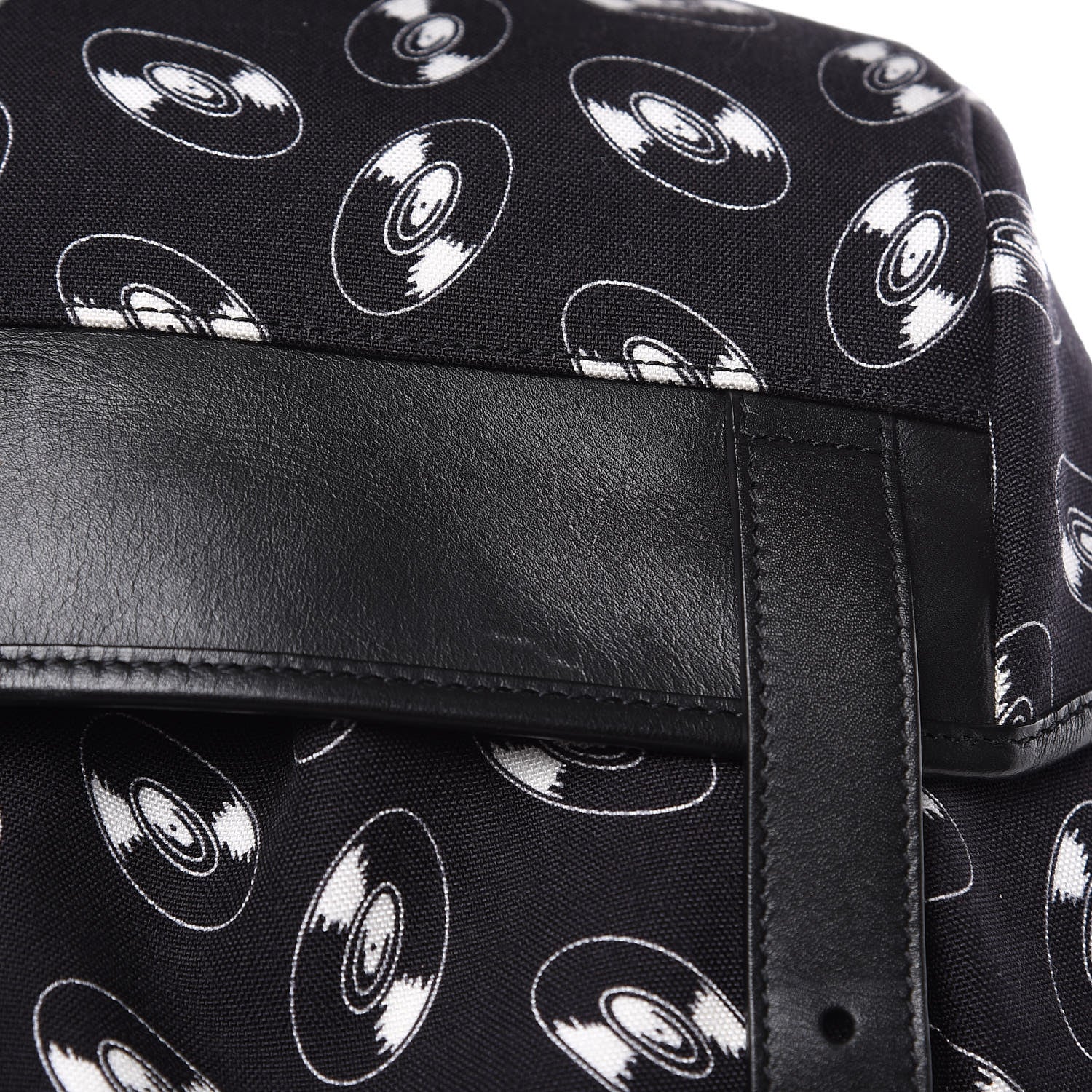 Saint Laurent Canvas Vinyl Record Print Hunting Rucksack Backpack Black 9 of 9