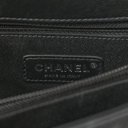 Chanel Caviar Chevron Quilted Small Coco Handle Flap So Black 6 of 10