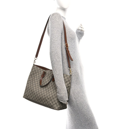 Gucci Soft GG Supreme Monogram Medium Crossbody Tote Beige Cuir 3 of 19