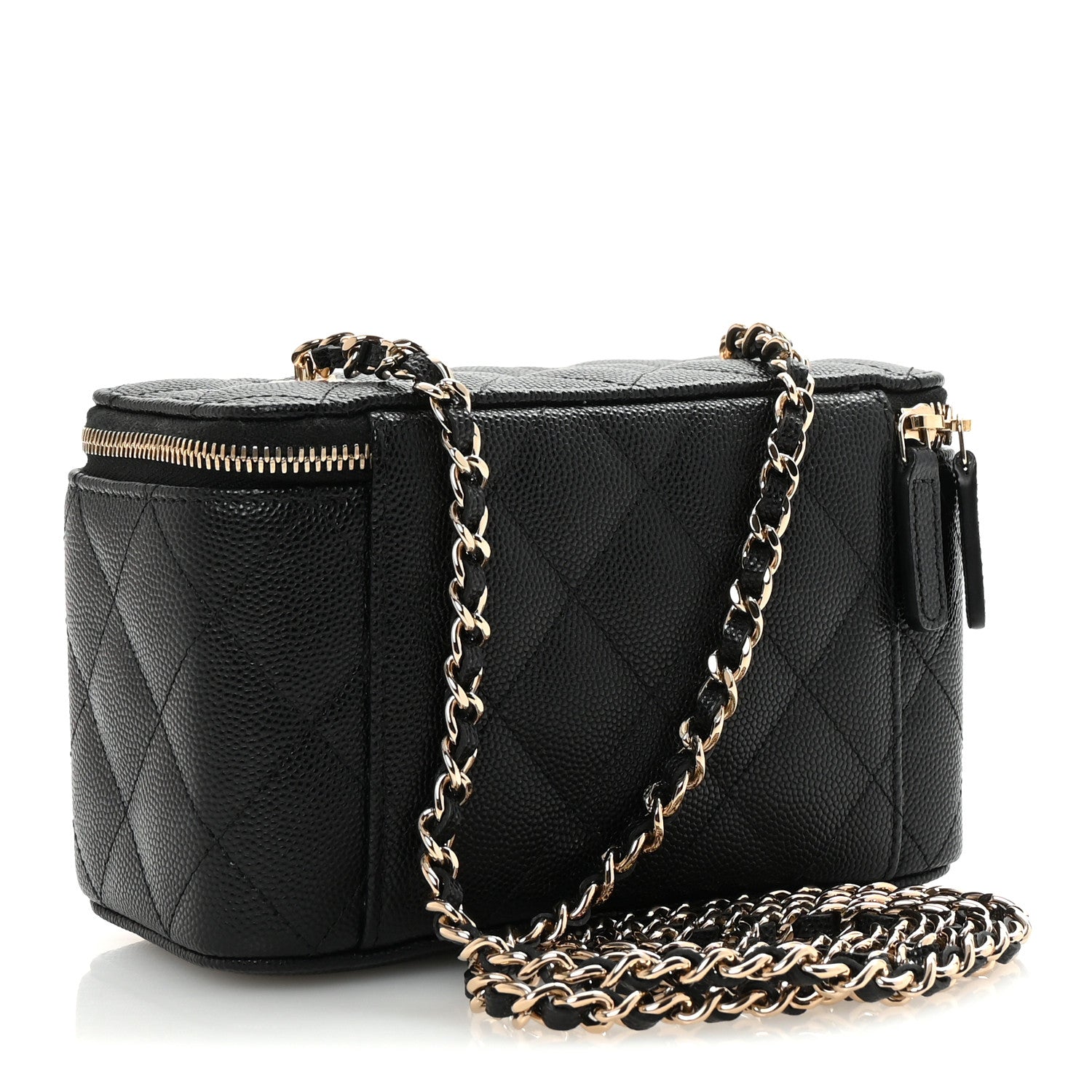 Chanel Caviar Quilted Small Vanity Case With Chain Black 3 of 10