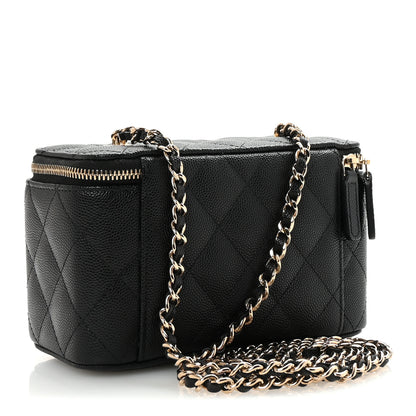 Chanel Caviar Quilted Small Vanity Case With Chain Black 3 of 10