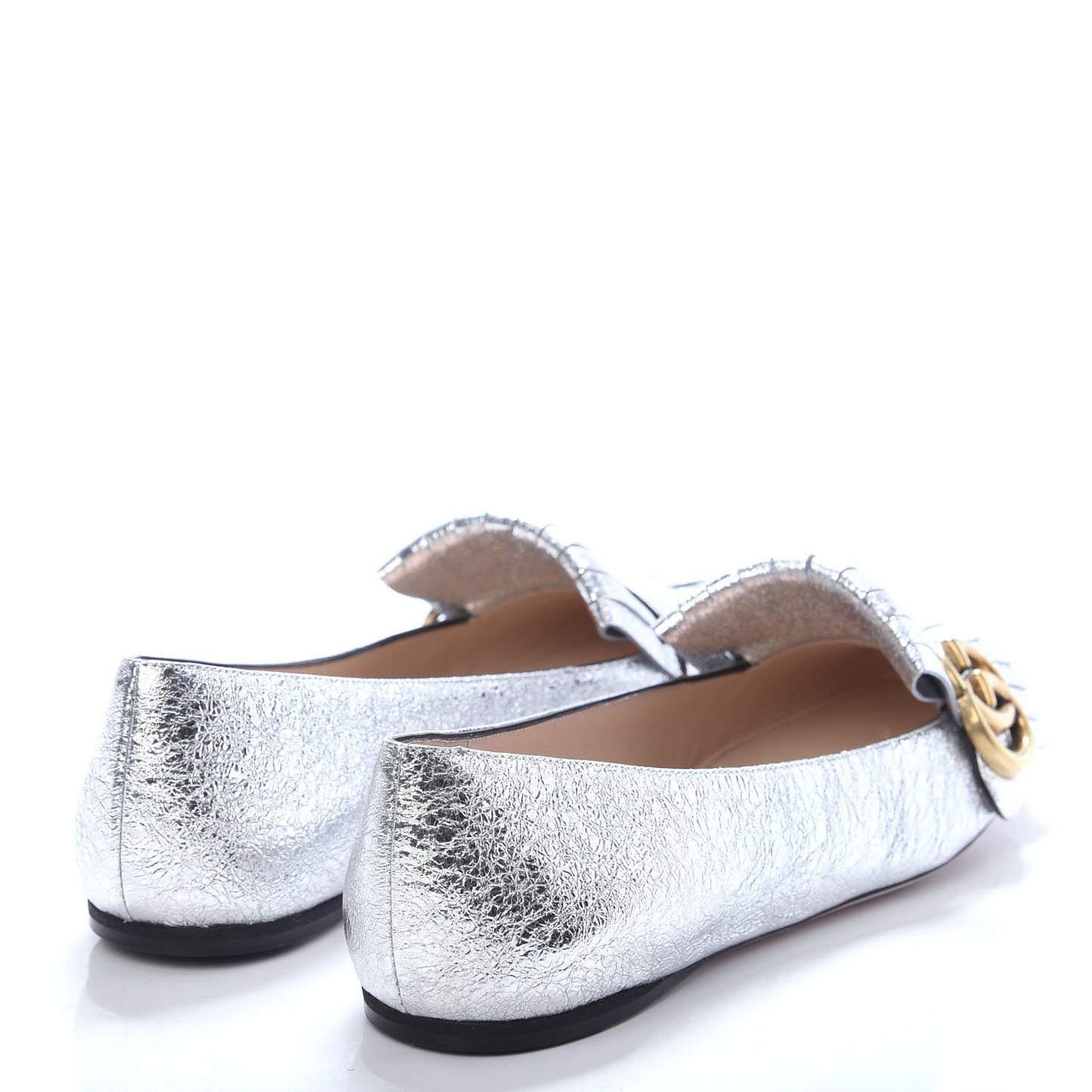 Galassia GG Marmont Fringe Flats 38 Argento
