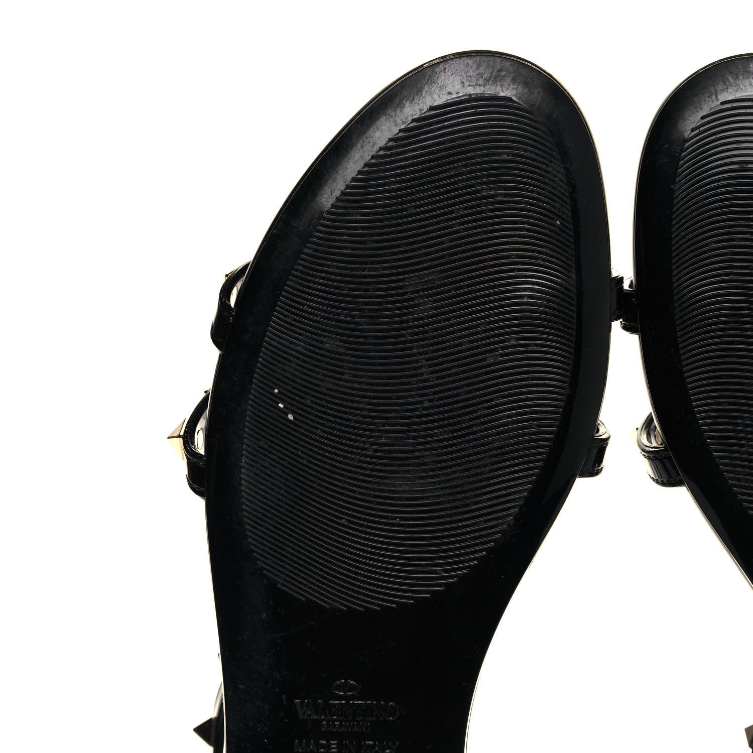 Valentino Garavani PVC Jelly Rockstud Caged Sandals 40 Black 7 of 9