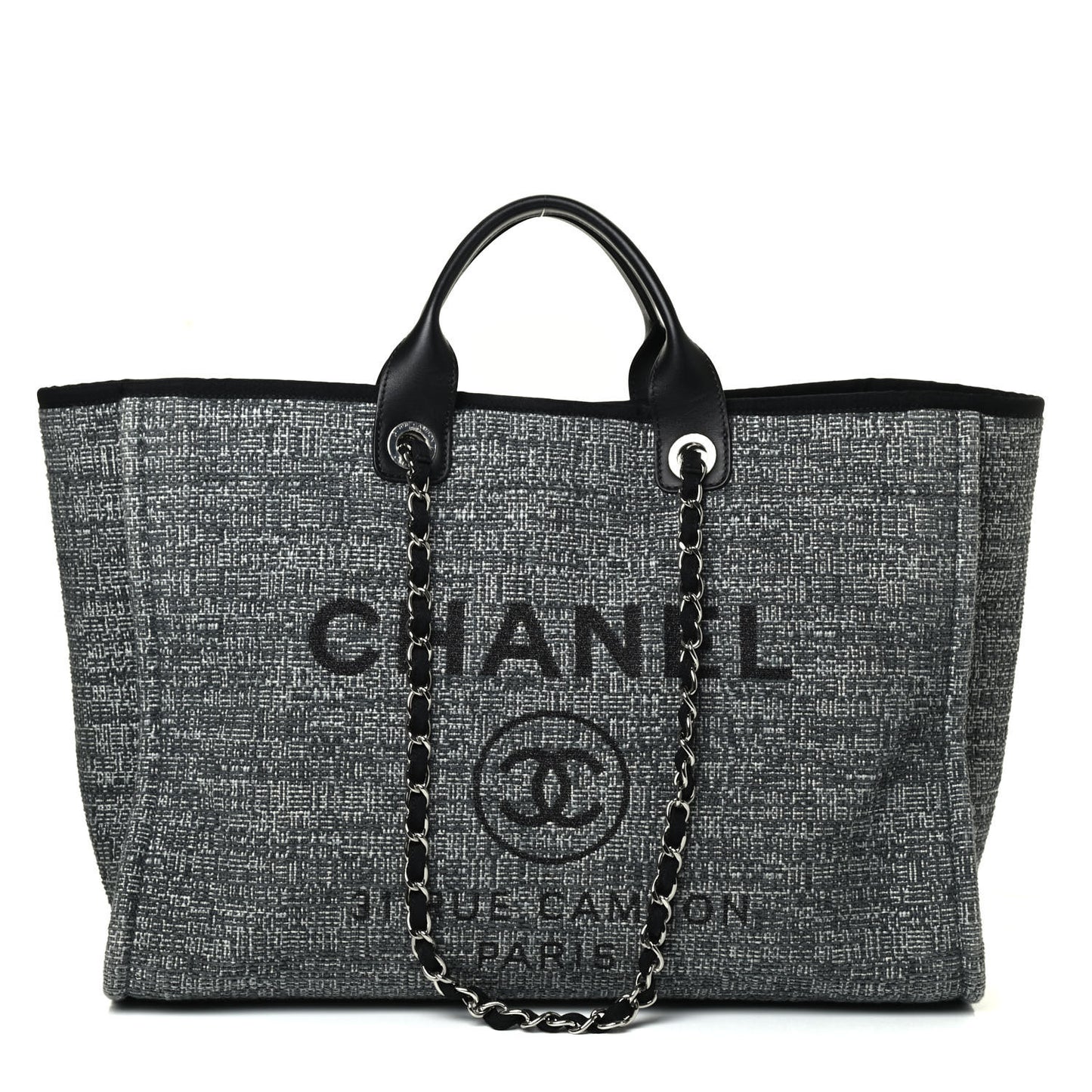 Canvas Large Deauville Tote Charcoal