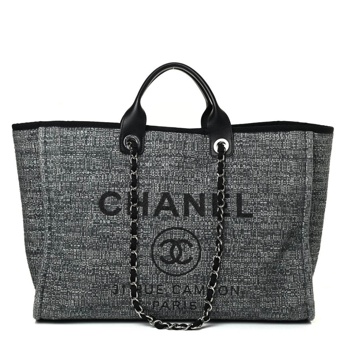Canvas Large Deauville Tote Charcoal