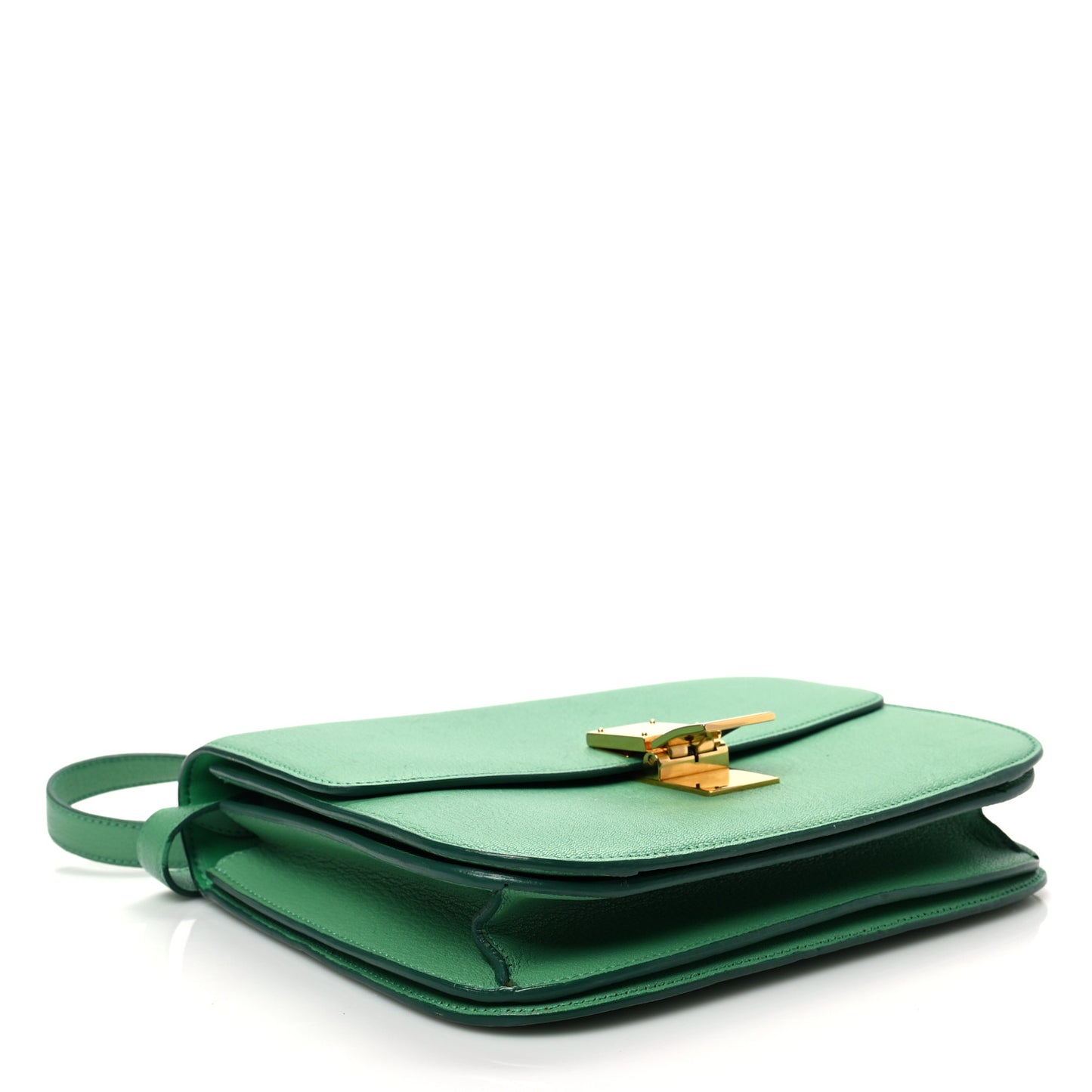 Goatskin Medium Classic Box Flap Bag Palm