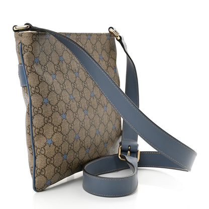 Gucci Monogram GG Supreme Stars Small Flat Messenger Bag Light Blue 3 of 17