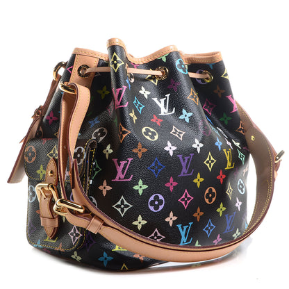 Louis Vuitton Monogram Multicolor Petit Noe Black 3 of 7
