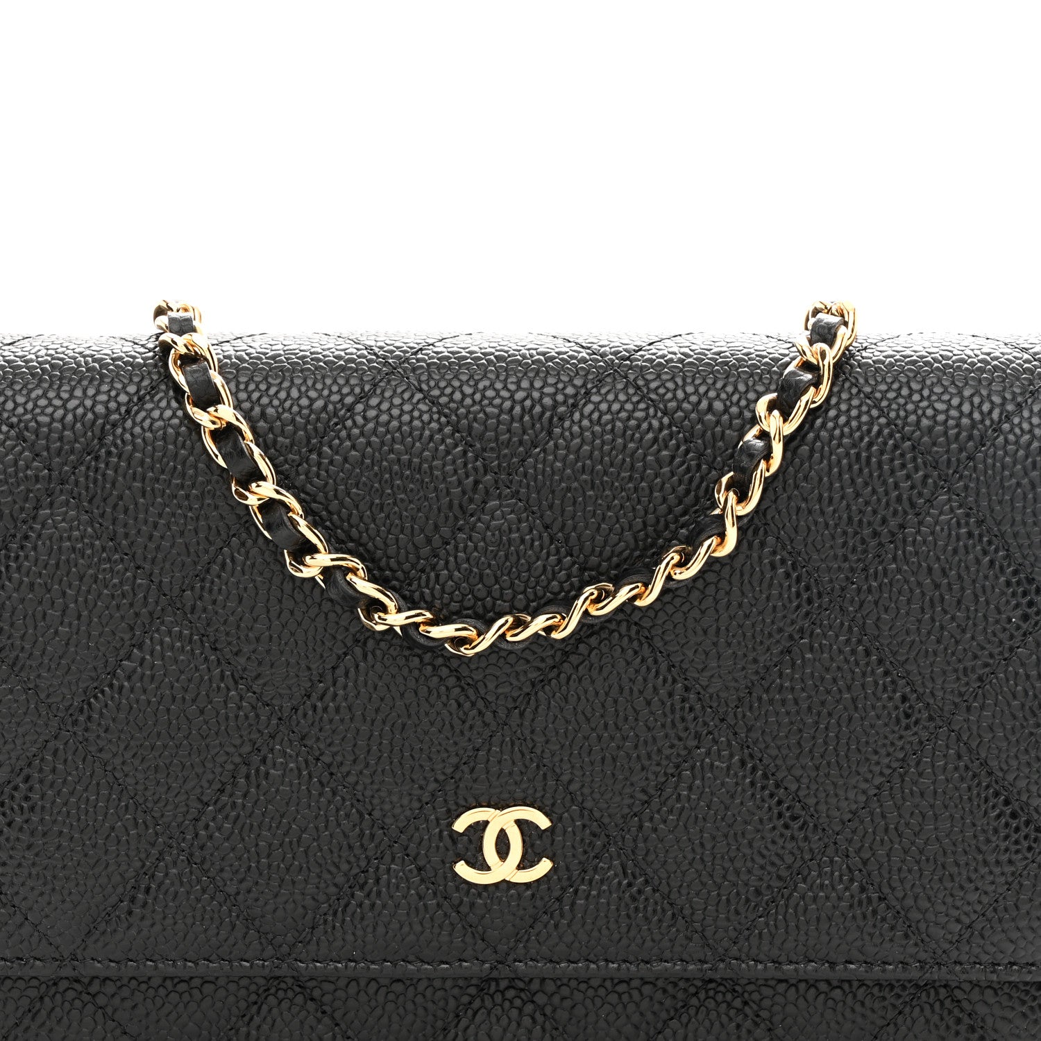Chanel Caviar Quilted Wallet On Chain WOC Black 9 of 12