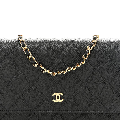 Chanel Caviar Quilted Wallet On Chain WOC Black 9 of 12