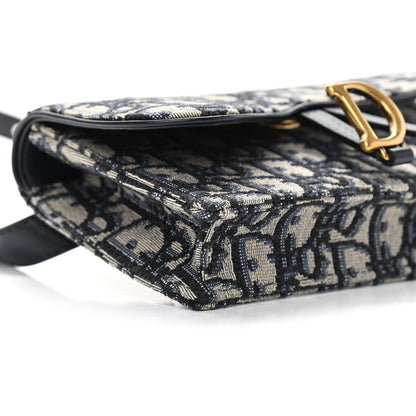 Christian Dior Oblique Saddle Belt Bag Blue 7 of 9
