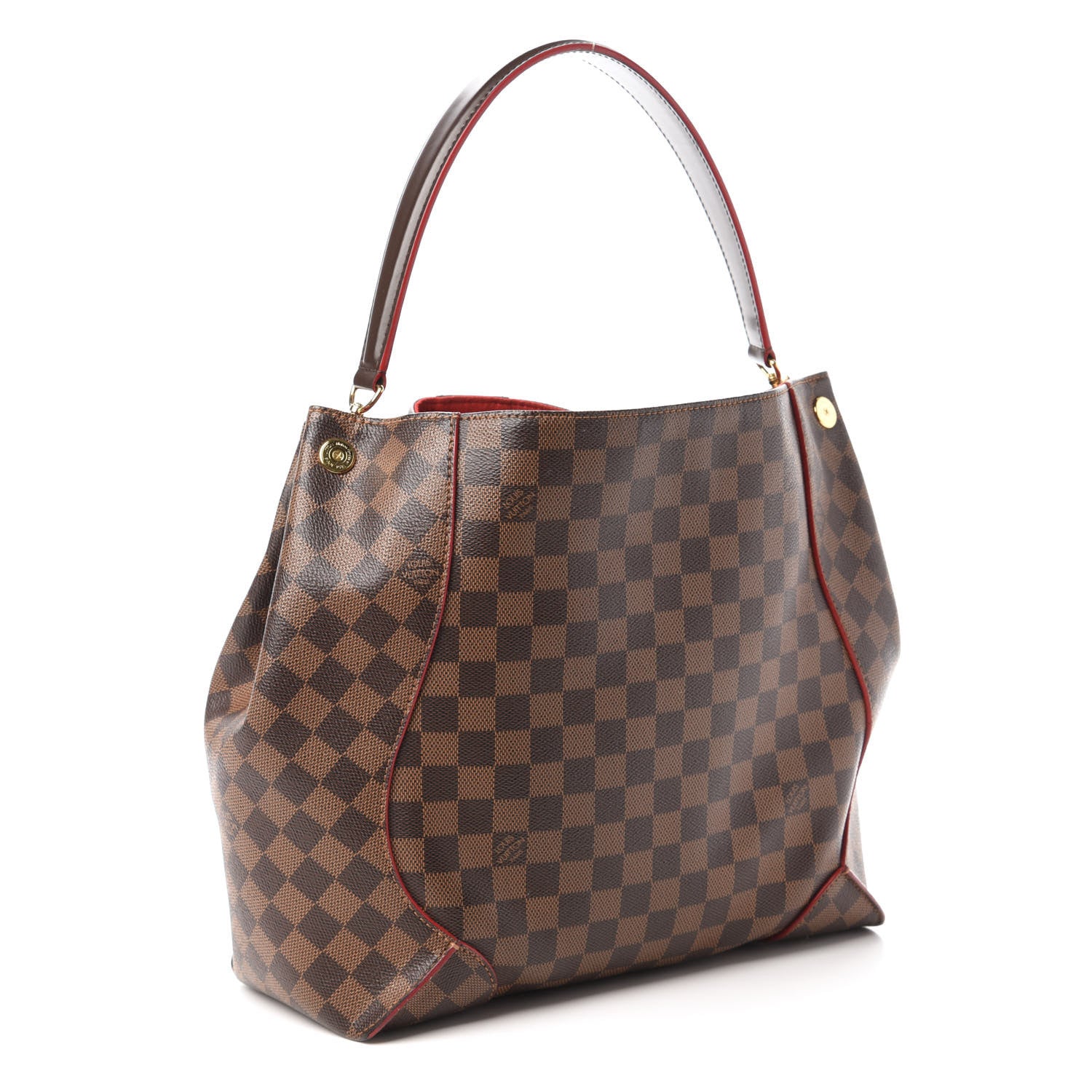 Louis Vuitton Damier Ebene Caissa Hobo Cherry 3 of 10
