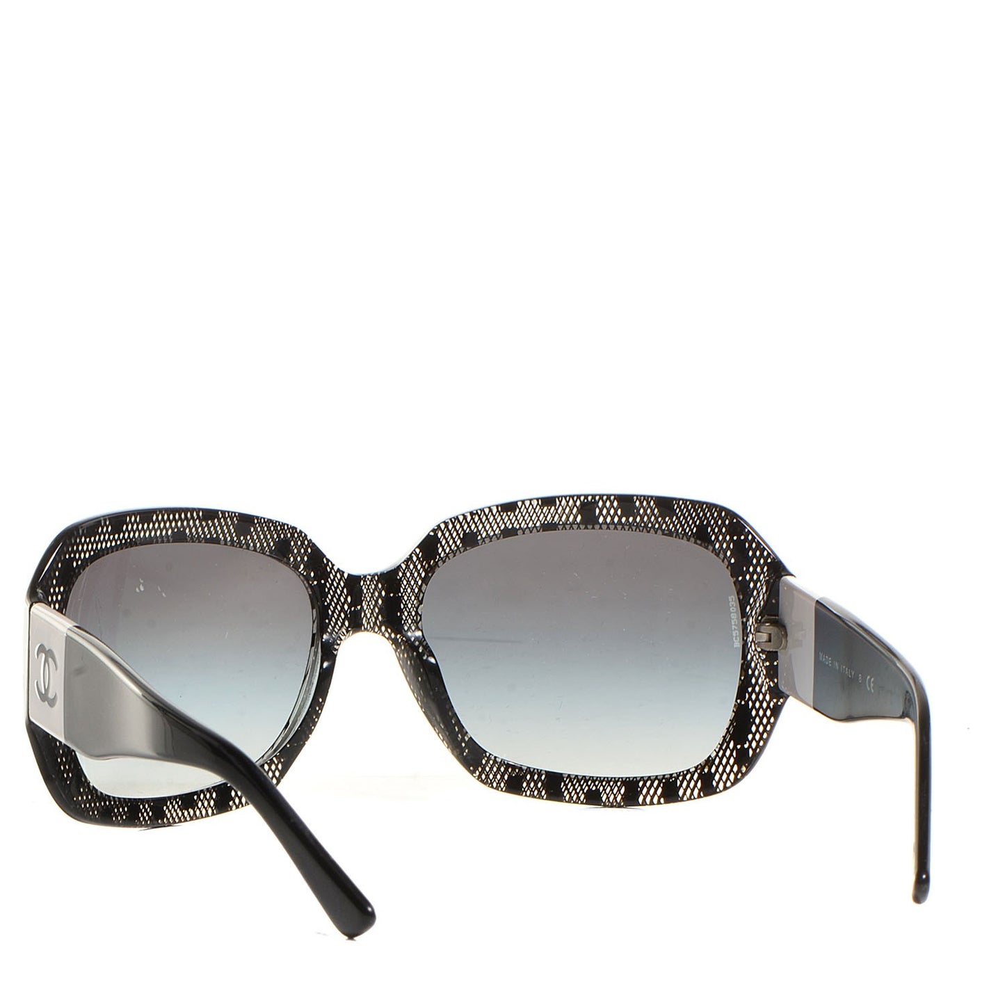 Acetate CC Lace Effect Sunglasses 5146 Black White