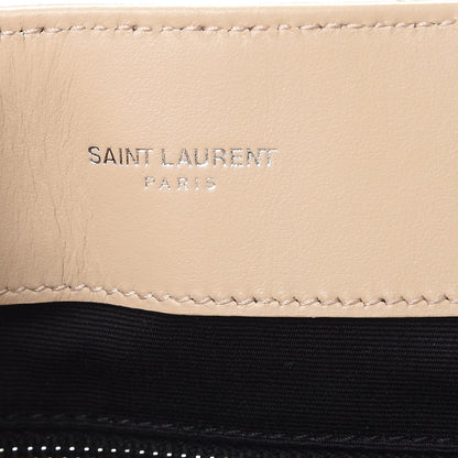 Saint Laurent Calfskin Y Quilted Monogram Large Loulou Chain Satchel Nude Powder 6 of 7